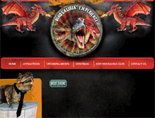 Tablet Screenshot of dinosauriaexperience.com